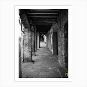 Street in black and white 20210101 80ppub Art Print