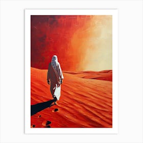 Desert Man, Dune Minimalism Art Print