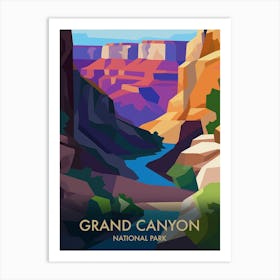 Grand Canyon National Park Matisse Style Vintage Travel Poster 1 Art Print