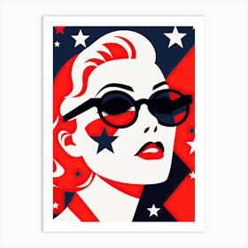 Chic Pop Art American Women Art Print