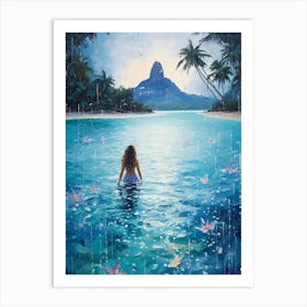 A Painting Of Bora Bora, French Polynesia 2 Art Print