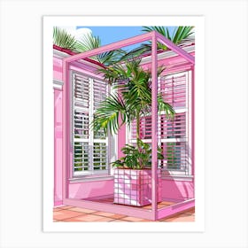 Pink House 3 Art Print