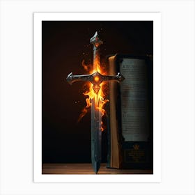 Sword Of Fire Art Print