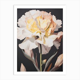 Carnation 4 Flower Painting Art Print