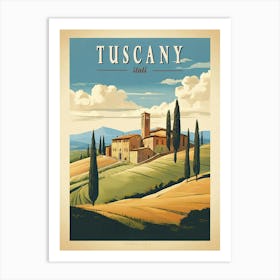 Tuscany Vintage Travel Poster Art Print