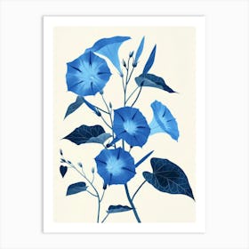 Blue Morning Glory 5 Art Print