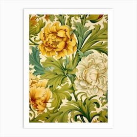 Floral Wallpaper Pattern 3 Art Print