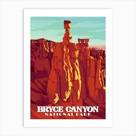 Bryce National Park Vintage Travel Poster Art Print