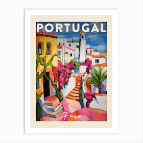 Faro Portugal 7 Fauvist Painting  Travel Poster Art Print