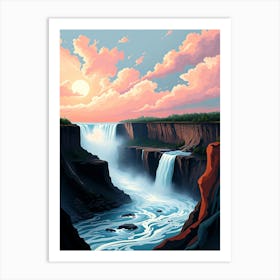 Niagara Falls Illustration No 26 Póster