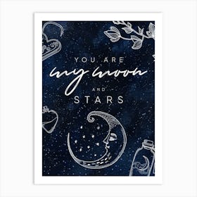 You Are My Moon And Stars Canvas Print - Mysterious Luna #1 Art Print