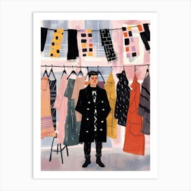 Paris Street Fashion Illustration Art Print