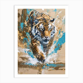 Tiger Running Art Print