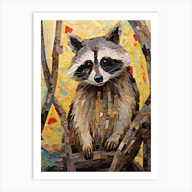 A Tree Hanging Raccoon In The Style Of Jasper Johns 2 Art Print