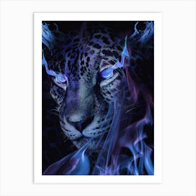 Mystical Tiger Darkness Art Print