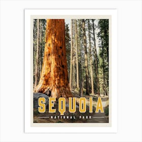 Sequoia Travel Poster Art Print