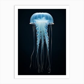 Irukandji Jellyfish Simple Illustration 1 Art Print