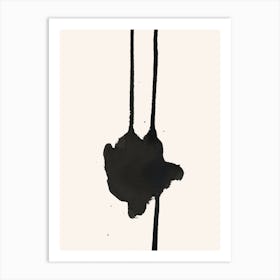 Black Dribble Art Art Print