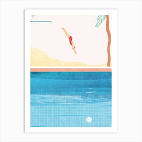 Swimming Pool Art Print Art Print