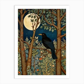 William Morris Crow In The Forest Art Print