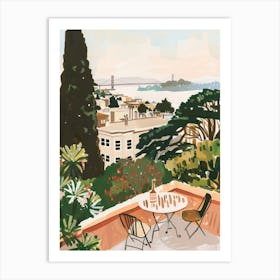 Travel Poster Happy Places San Francisco 2 Art Print