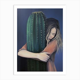 Cactus Hug Art Print