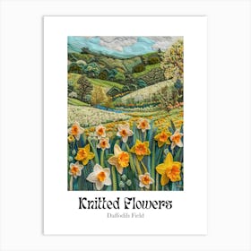 Knitted Flowers Daffodils Field 1 Art Print