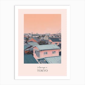 Mornings In Tokyo Rooftops Morning Skyline 2 Art Print