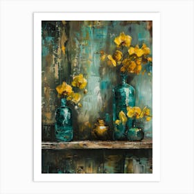 Blue Orchids Art Print