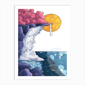 Cliffs And Trees Art Print