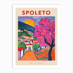 Spoleto Italia Travel Poster Art Print