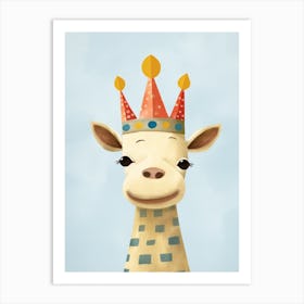 Little Giraffe 1 Wearing A Crown Art Print