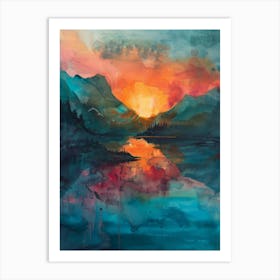 Sunset In The Mountains 51 Art Print