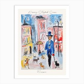 Poster Of Warsaw, Dreamy Storybook Illustration 3 Art Print