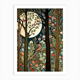 William Morris Moonlight In The Forest 26 Art Print