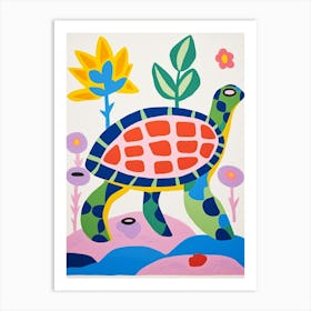 Colourful Kids Animal Art Sea Turtle Art Print