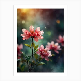 Pink Flowers Hd Art Print