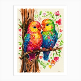 Lovebirds 2 Art Print