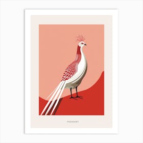 Minimalist Pheasant 4 Bird Poster Art Print