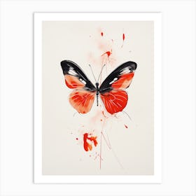 Butterfly in Ink Art Print