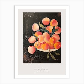 Abstract Art Deco Peach Explosion 2 Poster Art Print