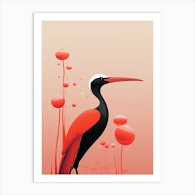Bird Perching Minimalist 3 Art Print