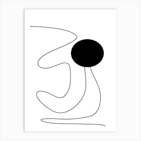 Minimal Landscape Abstract with Circle Art Print