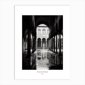 Poster Of Ravenna, Italy, Black And White Analogue Photography 2 Art Print