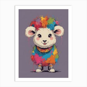 Colorful Sheep Art Print