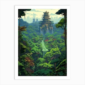 Yasuni National Park Pixel Art 1 Art Print