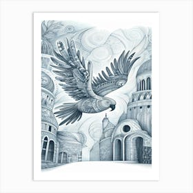 Pippin Eagle In Flight Art Print