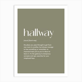 Hallway Definition Prints 10 Art Print