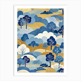 Blue Sky Trees Art Print