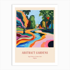 Colourful Gardens Royal Palace Of Laeken Gard Belgium 1 Red Poster Art Print